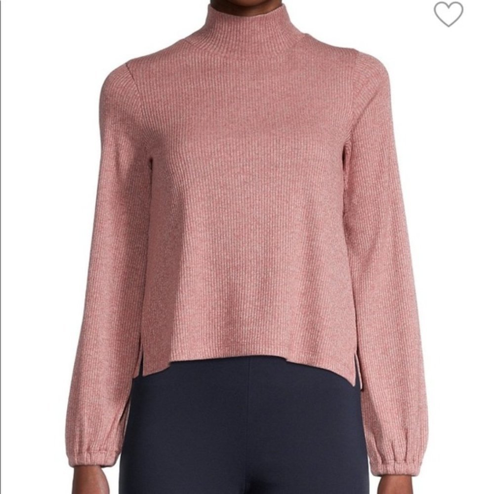 Madewell Heathered Bubble-Sleeve Swing Turtleneck S